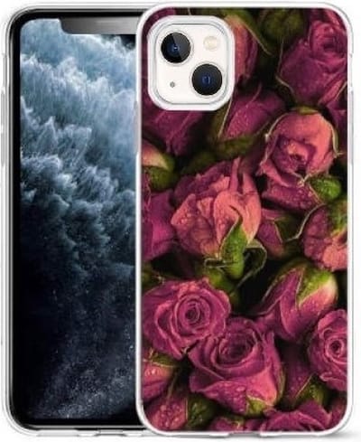 Cityhoesje-iPhone 14 / 13 hoesje – Bloemen – Backcover