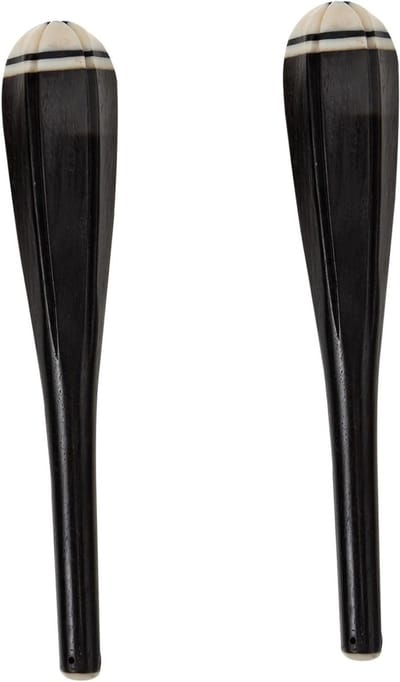 Erhu Snaarwinder Set - Instrument Onderhoud - Erhu Bespannen - Stevig Hout - 16x3cm - Zwart