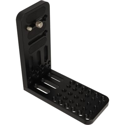 Support de caméra en L, plaque à dégagement rapide, commutation verticale et horizontale, avec trou de vis de 14 pouces et 38 pouces black