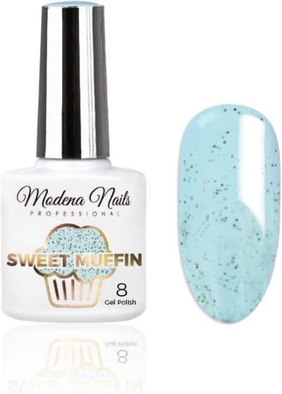 Modena Nails UV/LED Gellak - Sweet Muffin #08 - Blauw, Pastel - Glanzend - Gel nagellak - Gel nagellak