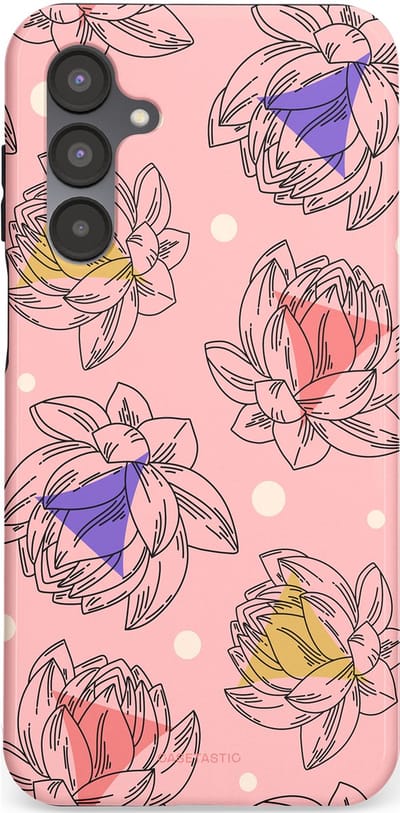 Casetastic Hoesje Geschikt voor Samsung A16 - Stijlvolle Beschermende Duo-layer Case - Bloemen Pastel Roze