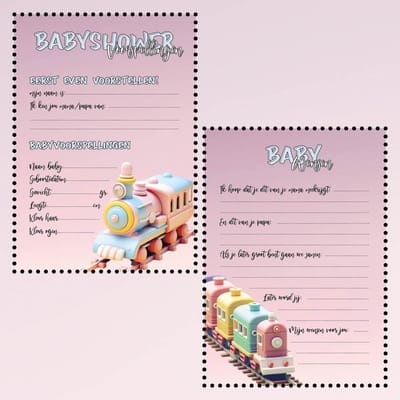 A5 Babyshower kaarten (20 stuks) - Maak Blijvende Herinneringen- Babyshower 16