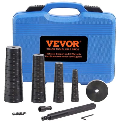 Kit de 52 pièces pour bagues, roulements et joints d'étanchéité, bagues de roulement d'essieu de roue de transmission, outil d'installation et de retrait de joints, bagues de disque métriques de 18 à 65 mm et 74 mm.
