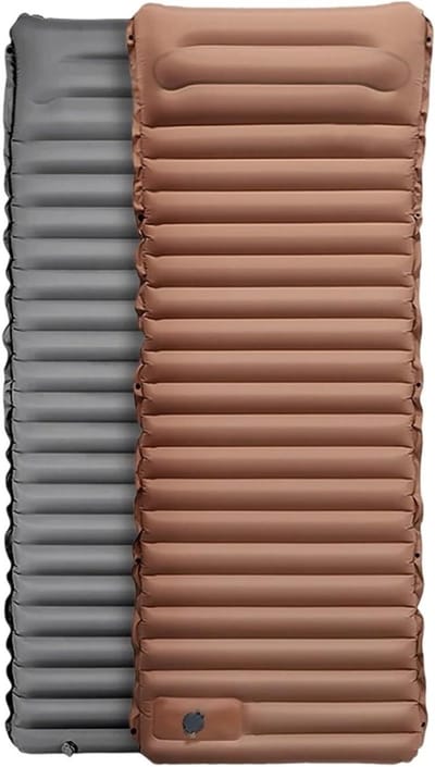 Luchtmatras Auto - Opblaasbaar Bed - Kamperen Reizen - Universeel Verstelbaar - 195x70cm - Koffie Grijs