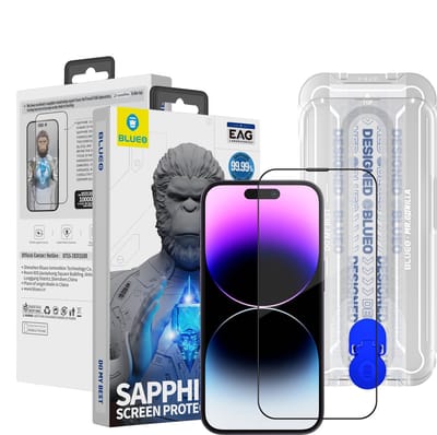 BLUEO Sapphire Glasfolie - Screenprotector Geschikt voor iPhone 14 Pro met Installatie Kit - Glas Bescherming
