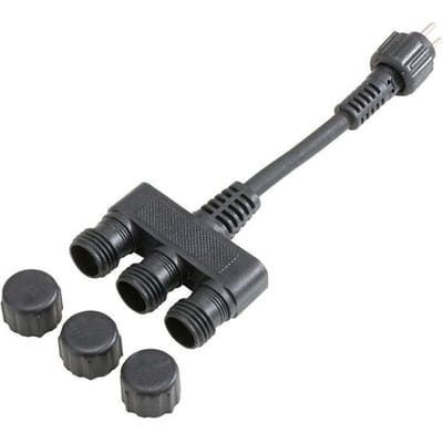 FIAP 3251 Verdeler 3-voudig 3 cm Zwart