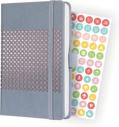 Weekplanner 2023 A6 Hardcover Lichtgrijs - Dagoverzicht en Notities