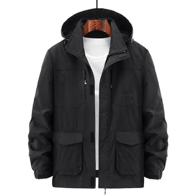 Lente en Herfst Nieuw Casual Jas met Meerdere Zakken Grote Maat Outdoor Sportjas Heren 5XL