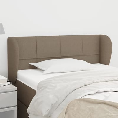 vidaXL - Hoofdbord - met - randen - 93x23x78/88 - cm - stof - taupe