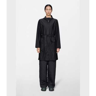 Mantel Rains Curve Long Jacket W3 Negro