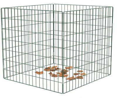 TRUTZHOLM - Tuin Compostbak - Draadcompostbak - 90 x 90 x 70 cm - Inhoud 448 Liter - Gepoedercoat Staal - Maaswijdte 10x4 cm - Zonder gereedschap - metalen