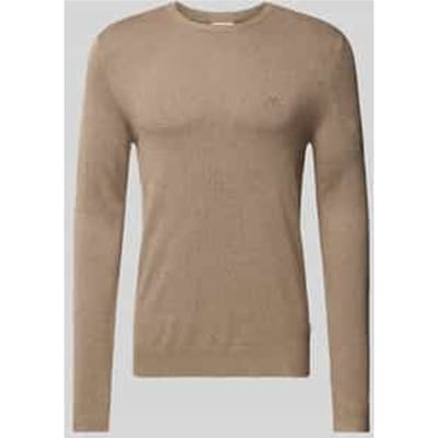 Gebreide pullover met geribde boorden