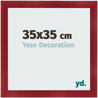 Your Decoration - Fotolijst 35x35 cm - MDF - Wijnrood Geveegd - Pisa
