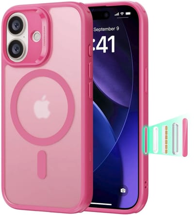 ESR Hoesje Geschikt voor iPhone 17 - Classic Hybrid HaloLock - Compatibel met MagSafe / Qi2 - Back Cover met Magneet - Camera Control - Roze