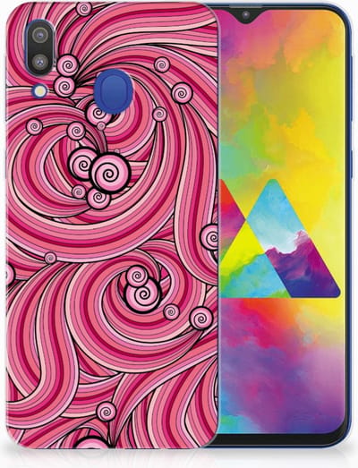 Samsung Galaxy M20 (Power) Hoesje maken Swirl Pink