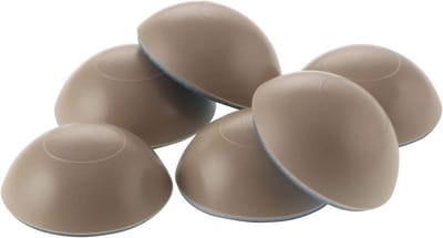Ronde Zelfklevende Deurbuffers Antikras Stootdoppen voor Muur en Deurklink - 32mm Beige (6 Stuks)