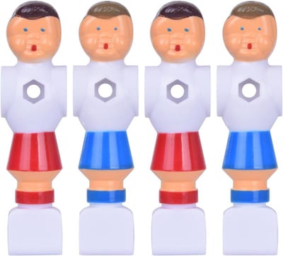 4 Stuks Tafelvoetbal Spelers Vervangende Onderdelen - Rood en Blauw