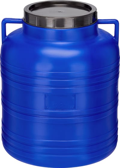 Garronda 60l Kunststof Trommel Met Deksel - Regenton - Vat - HDPE - Voedselvat - Tuin Hobbock – Blauw – GD-STE-BarrelF