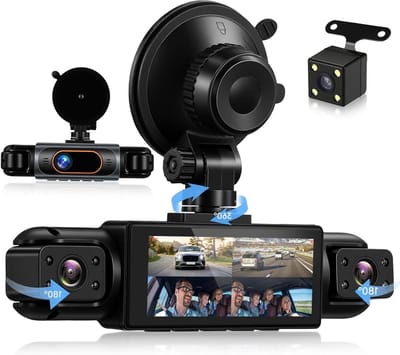 Auto Camera Set - 4 Kanalen Recorder - Veilige Rit - 360 Graden Opname - 3.16 Inch Scherm - Zwart