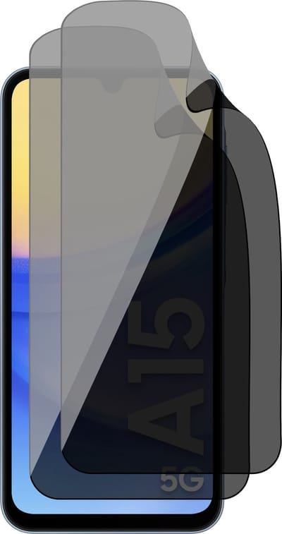 Privacy Screenprotector geschikt voor Samsung Galaxy A15 - 2x FlexGuard Screen Protector