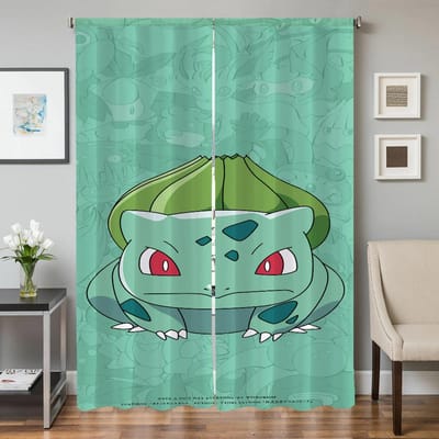 Intérieur Maison Rideaux de Cuisine pour Salon 2 Pièces Rideaux Occultants Rideau de Porte P-pokemon-n Partition Décoration Chambre W50xH70cmx2pcs-CL gray