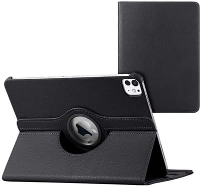Mobile5 - Apple iPad Air 11" Inch (2024) - Kunstleren hoes - 360 graden draaibaar