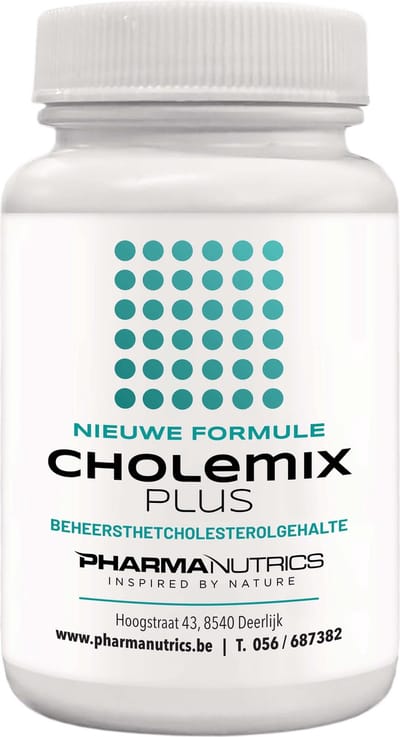 CHOLEMIX +BERBERINE 60 V-caps Pharmanutrics - Cholesterol - Suikerspiegel regulerend - berberine - Rodegistrijst - Groene Thee - Natuurlijk Complex