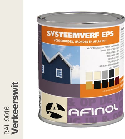 Afinol Systeemverf-Schakelverf Verkeerswit (RAL 9016) 750 ml