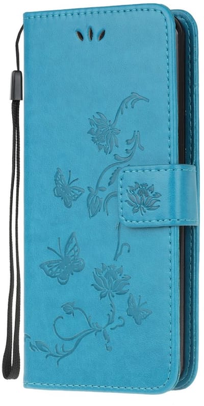 Coverup Bloemen & Vlinders Book Case - Geschikt voor Samsung Galaxy A31 Hoesje - Blauw