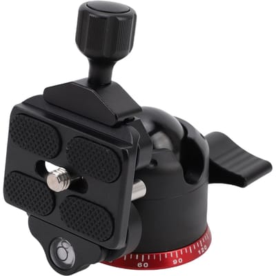 28mm Laag Profiel Statief Kogelkop met 1/4  Snelwisselplaat voor DSLR Camera Monopod Camcorder