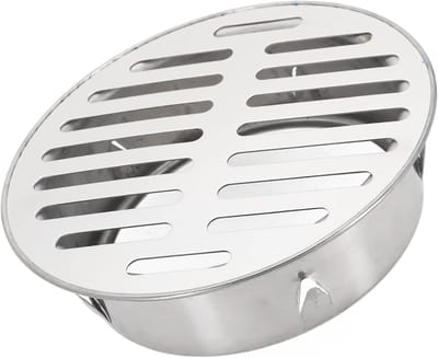 Afvoerrooster RVS - Dakgoot Deksel - Buiten Afvoeren - Anti-verstopping Hol - 125 mm Buis - Zilver