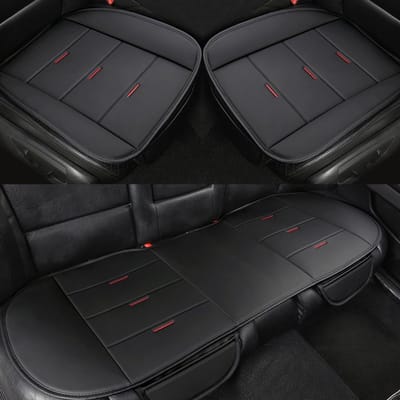Famanu – Autostoelhoes set, voorstoelhoes en achterbankhoes, universele pasvorm, zwart