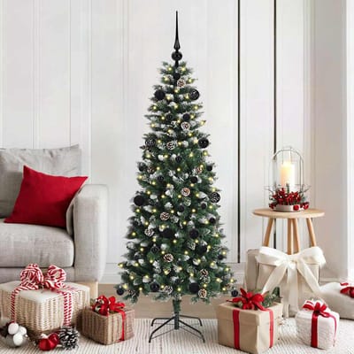 vidaXL - Kunstkerstboom - Groen - 150 - cm - PVC - en - Plastic - en - Staal