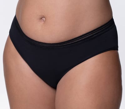 3-pack Dames slips zwart - Gianna - Biologisch katoenen vrouwen onderbroeken zwart - Goedkoop ondergoed - L