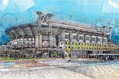 AJAX - Johan Cruijff ArenA - Amsterdam - Fotokwaliteit Poster - 100 x 70 cm