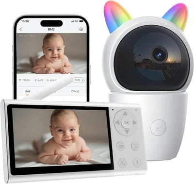 DailySupplies® Hondencamera - Huisdiercamera - Babyfoon met Camera en App - Baby Monitor - Full HD - Wit