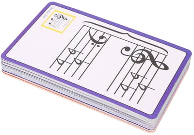 Dailygoods- Muziekflashkaarten Dubbelzijdig Gelamineerd - Kleurgecodeerd - Muziekeducatiekaarten - Piano Nootkaarten - Snelle Hantering - Langdurig Gebruik - Muziekkaarten