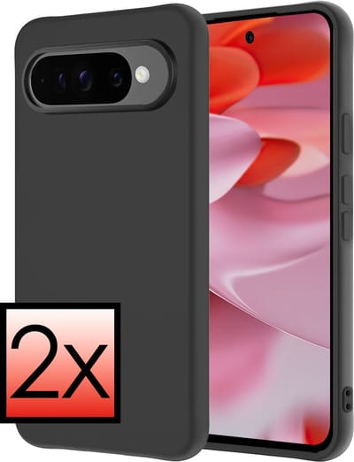 Hoesje - 2 Stuks - Geschikt voor Google Pixel 10 Pro - Sterk & Shockproof - Case Siliconen - Back Cover - Telefoon Hoes - Zwart