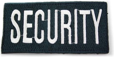 Embleem stof security (dik) met klittenband #2022 Zwart