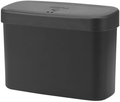 Prullenbak - Auto Vuilnisbak - Mini Vuilnisbak - Autoprullenbak - Prullenbak met deksel - Multifunctionele opbergdoos - Opbergbox - Voor achterbank en deur - Autostoelrugleuning - Deurgemonteerd - Zwart - Plastic