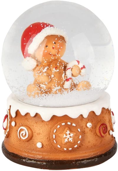 Dekoratief | Waterbol m/cookie, transparant/bruin, glas/resina, 9x7x10cm | A255748