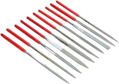 10-delige diamantvijlen set - mini handvijlen voor sieraden maken, glasreparatie en ambachtelijke projecten, geschikt voor metaal, keramiek, hout en harsmallen