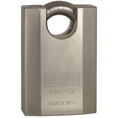 Kasp K19070XD Hangslot 70 mm Verschillend sluitend Zilver Sleutelslot