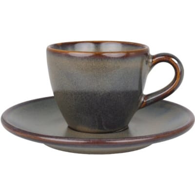 Bonna Gloire - Espresso kopjes & schotel - 80 cc - Porselein - set van 6