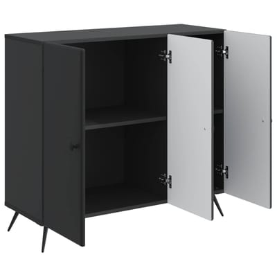 vidaXL - Dressoir - Zwart - 89 - x - 34,5 - x - 80 - cm - Bewerkt - hout