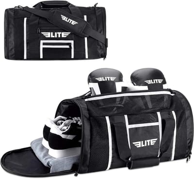 Sporttas Duffel - Gymtas Rugzak - Sportuitrusting Opslag - Ventilatie en Mesh - 61 x 33 cm - Grijs