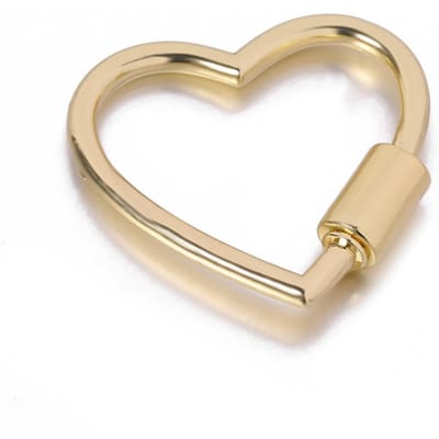Hartvormige Openingsgesp Metalen Veerpoortring Sleutelhanger Hond Ketting Verbindingsgespen Tas Lanyards Cliphaak Accessoires goud
