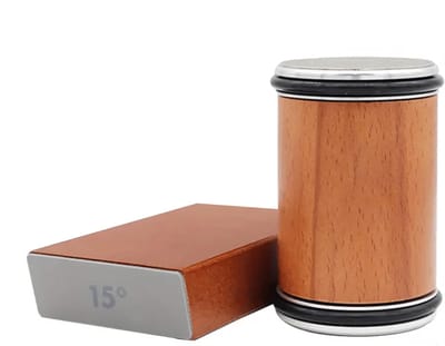 DVDSS® Rollende messenslijper - Keuken - 8,5x 5 x 8,5 centimeter - Hout kleur