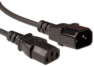ACT Netsnoer LSZH C13 - C14 zwart 3 m AK5216