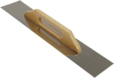 Raspplank Roestvrij Staal - Gladde Troffel - Muur Egaliseren - Houten Handvat - 130 x 680 mm - Metaal